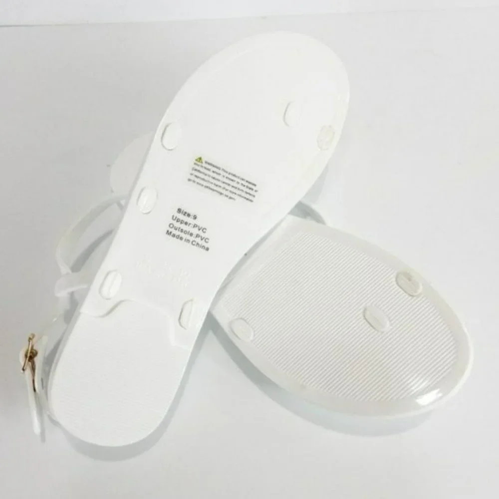 Olivia Miller Tramore Jelly Sandals White -9 - Picture 4 of 4